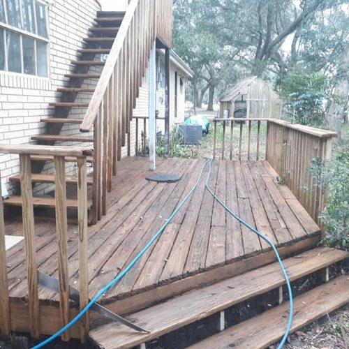 Deck cleaning example