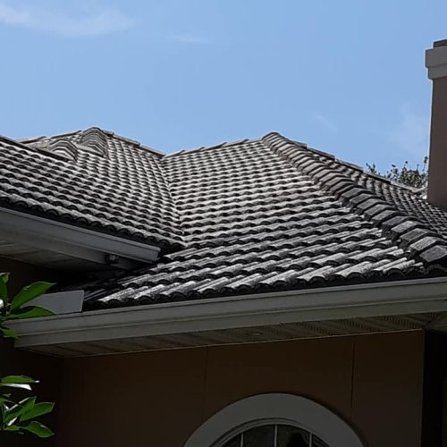 Roof cleaning example