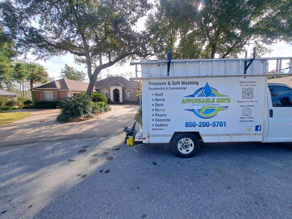 Affordable Ben's truck near a home